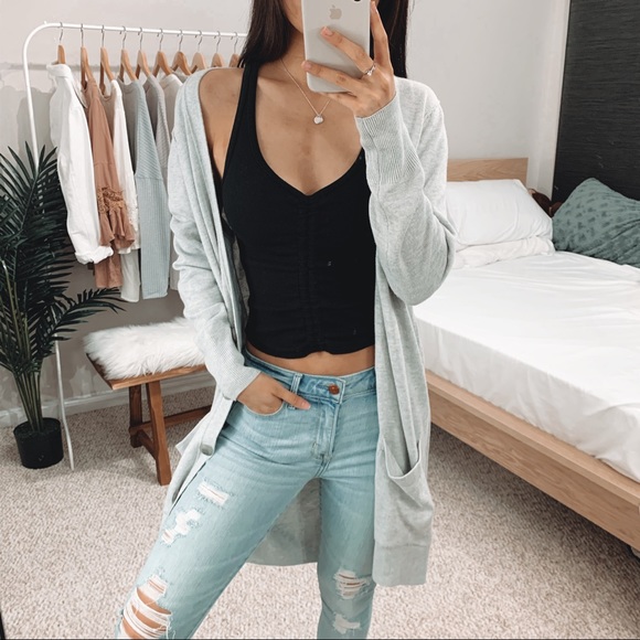 Halogen Sweaters - Halogen - Light Gray Cardigan